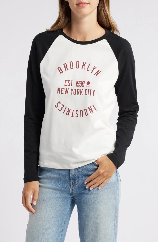 Brooklyn Industries Circle Logo Cotton Baseball T-Shirt in Antique White Cover