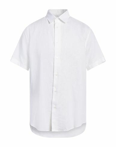 Trussardi Man Shirt White Linen Cover