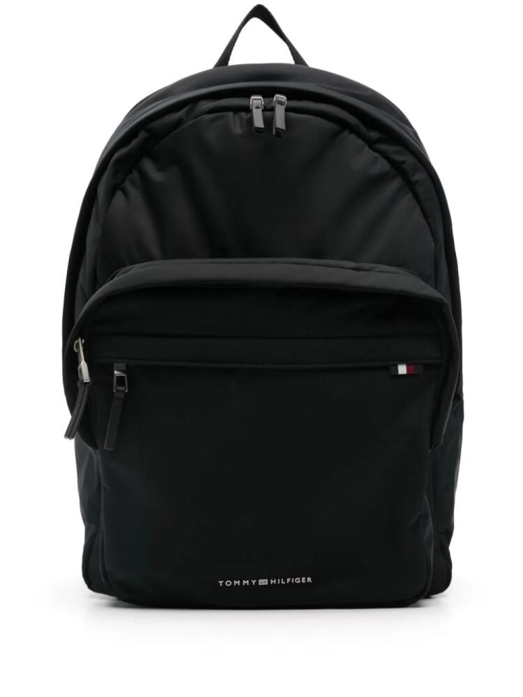 Tommy Hilfiger logo-lettering backpack - Black Cover