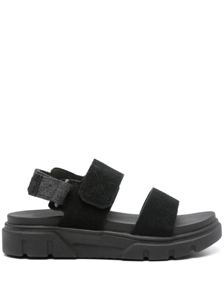 Timberland debossed-logo suede sandals - Black Cover