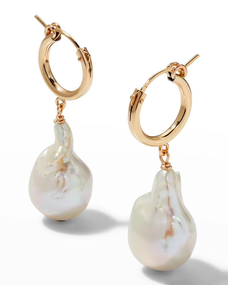 Margo Morrison Baroque Pearl Huggie Earrings Cover