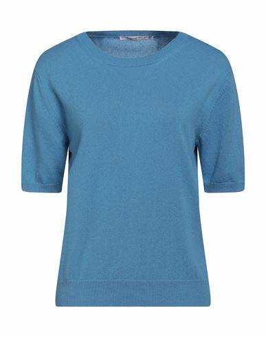 Kangra Woman Sweater Azure Wool, Silk, Cashmere Cover