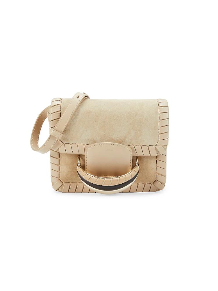 Chloé Women's Twisted Suede Shoulder Bag - Off White Cover