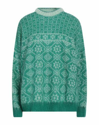 Solotre Woman Sweater Green Mohair wool, Polyamide, Wool Cover