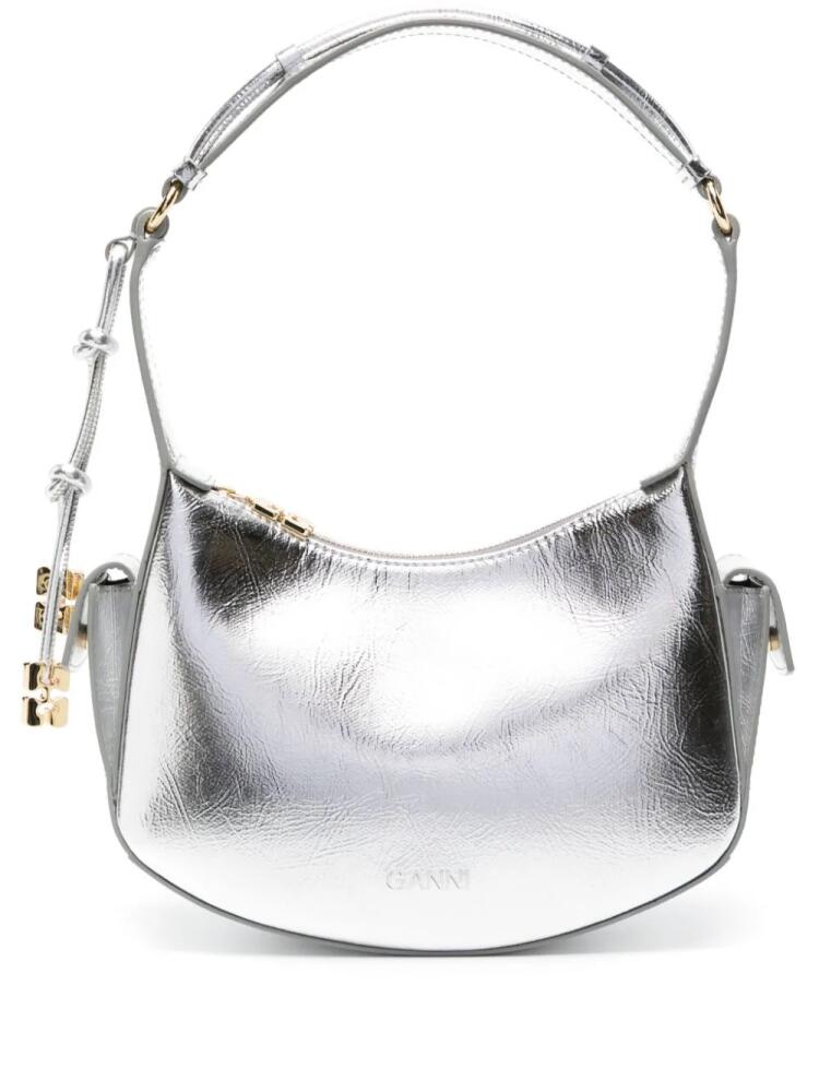 GANNI Swing metallic shoulder bag - Silver Cover