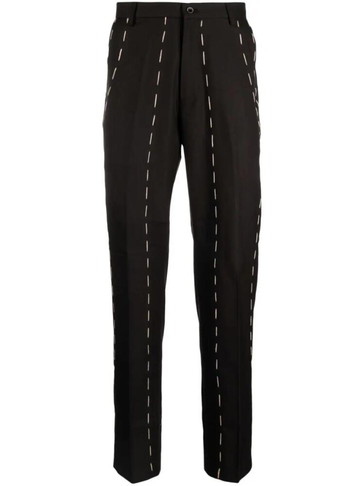 KidSuper contrast-stitching straight-leg trousers - Black Cover