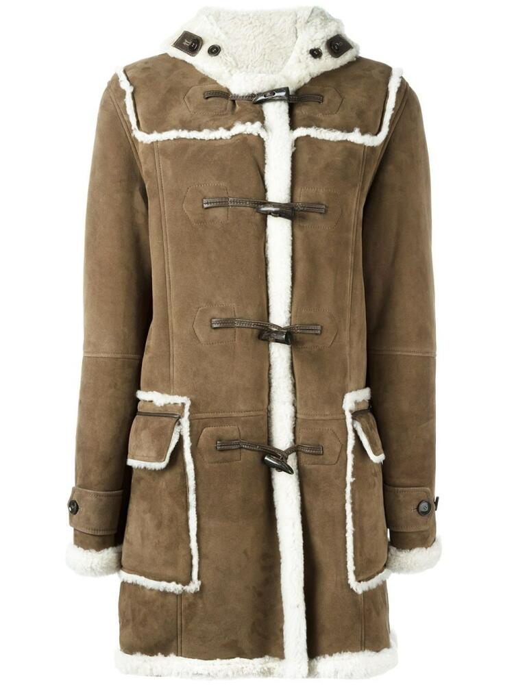 Liska shearling duffle coat - Brown Cover