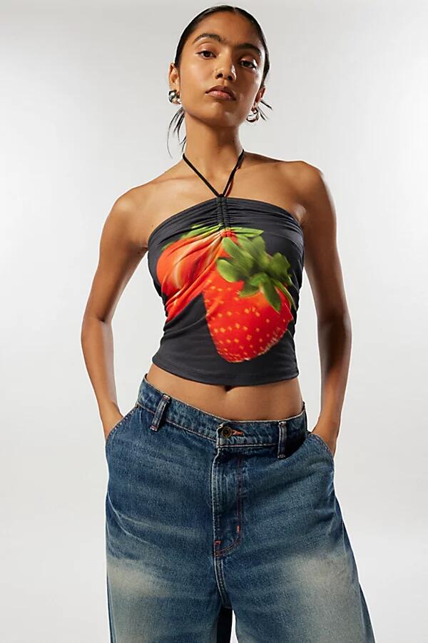 Silence + Noise Nova Fruit Halter Top in Black Cover