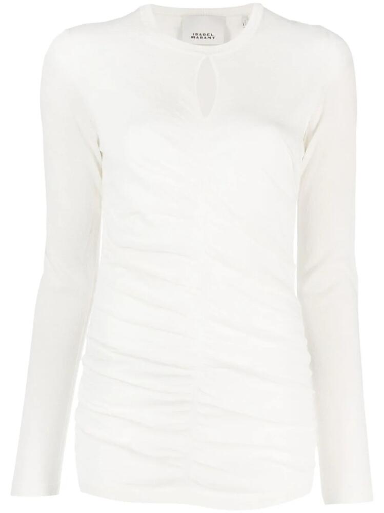 ISABEL MARANT keyhole-detail knit jumper - White Cover