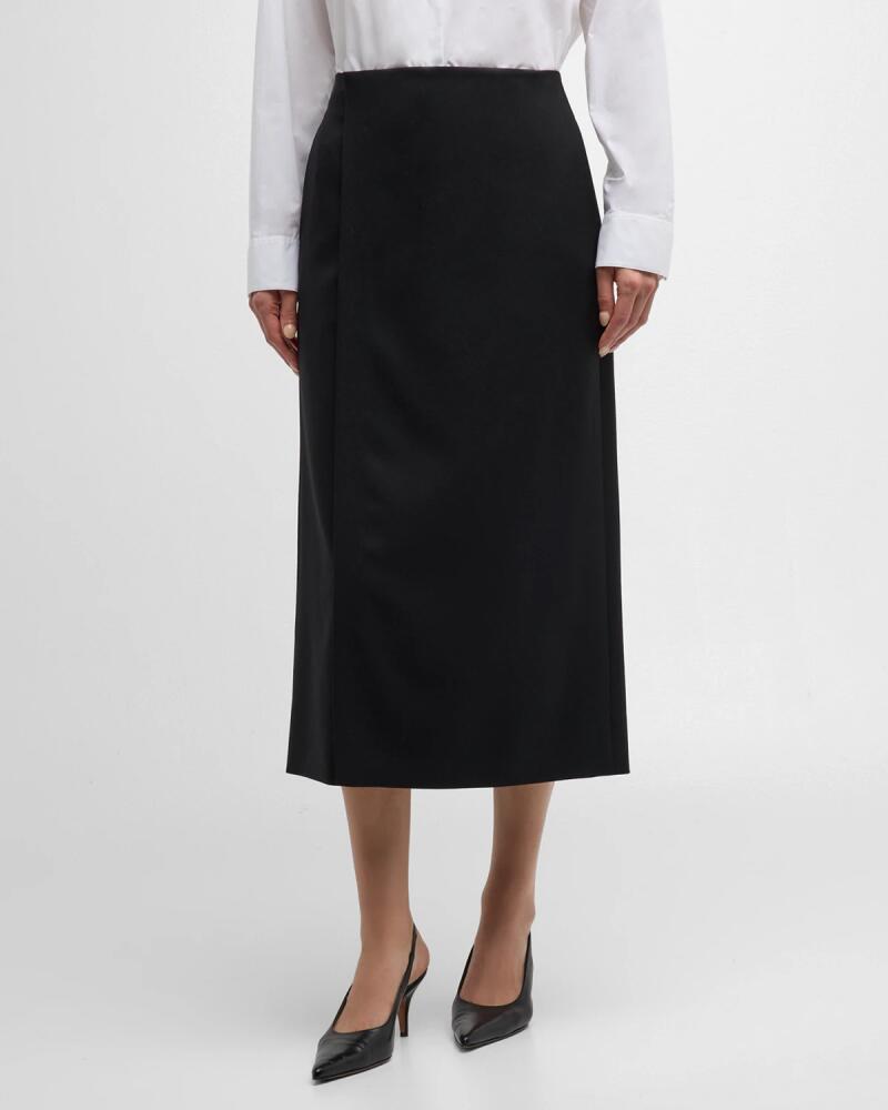 THE ROW Kavi Midi Wrap Skirt Cover