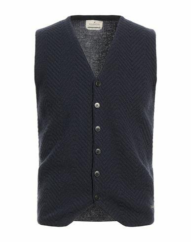 Brooksfield Man Cardigan Midnight blue Wool Cover