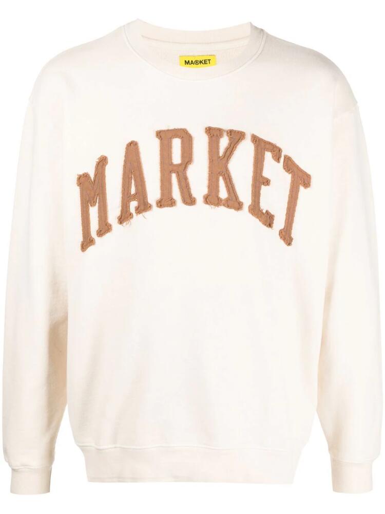 MARKET embroidered-logo sweatshirt - Neutrals Cover