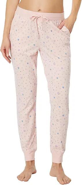 Life is Good Scattered Hearts Pattern Snuggle Up Sleep Joggers (Himalayan Pink) Women's Pajama Cover