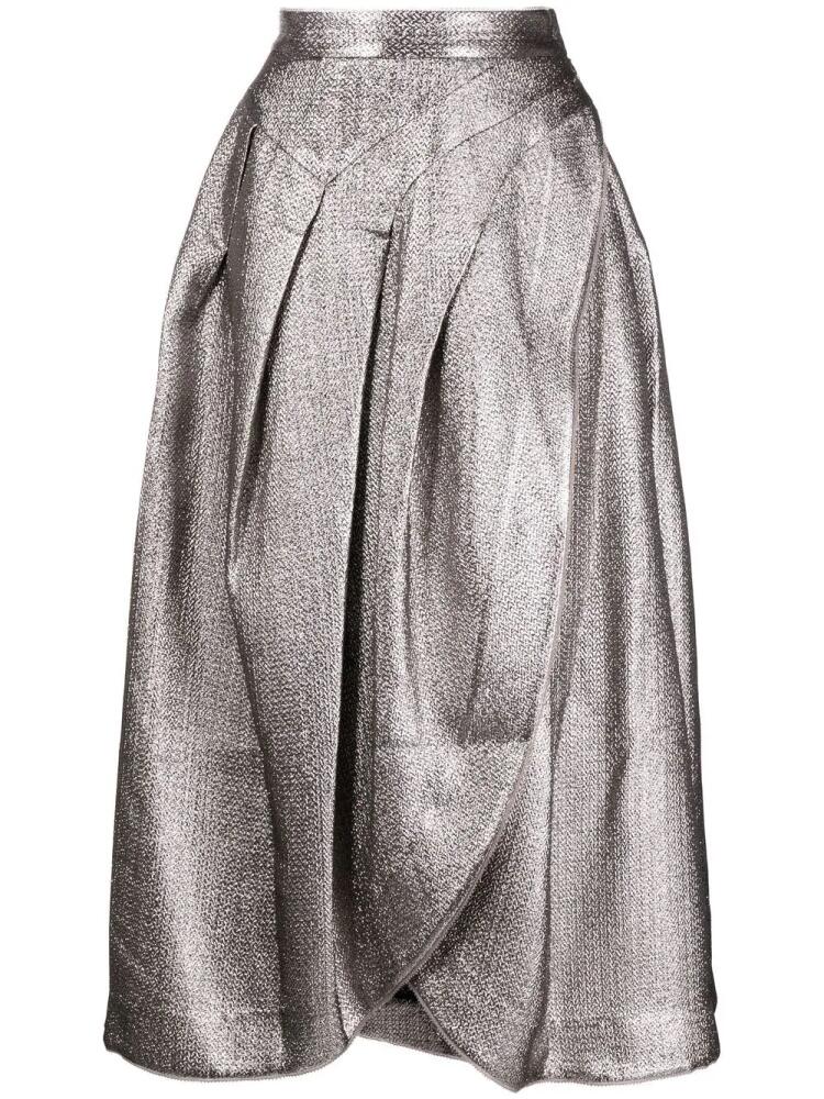 SHIATZY CHEN Genisis asymmetric wrap skirt - Gold Cover