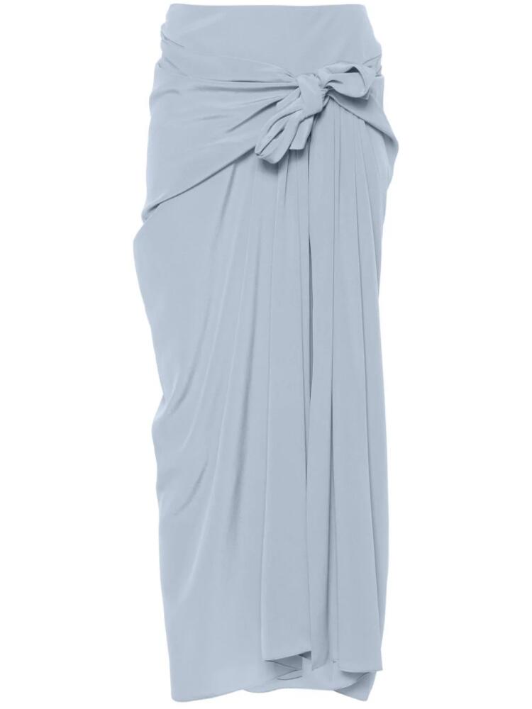 Ermanno Scervino pleat-detail silk skirt - Blue Cover