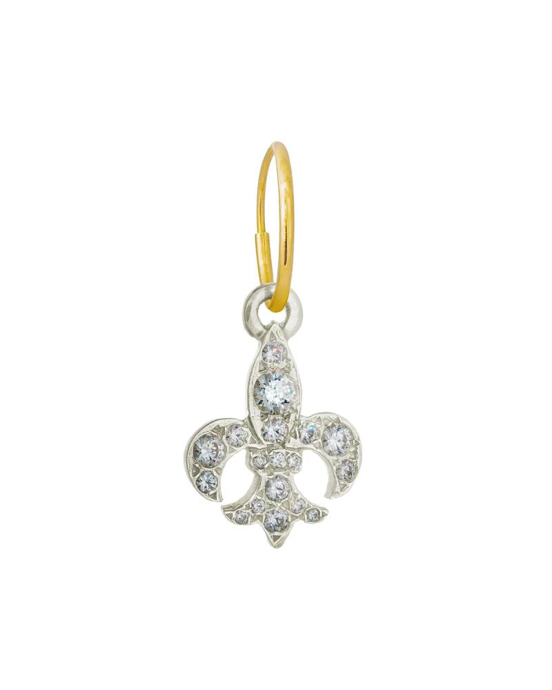 Lee Brevard Fleur de Lis Single Earring with Crystals Cover