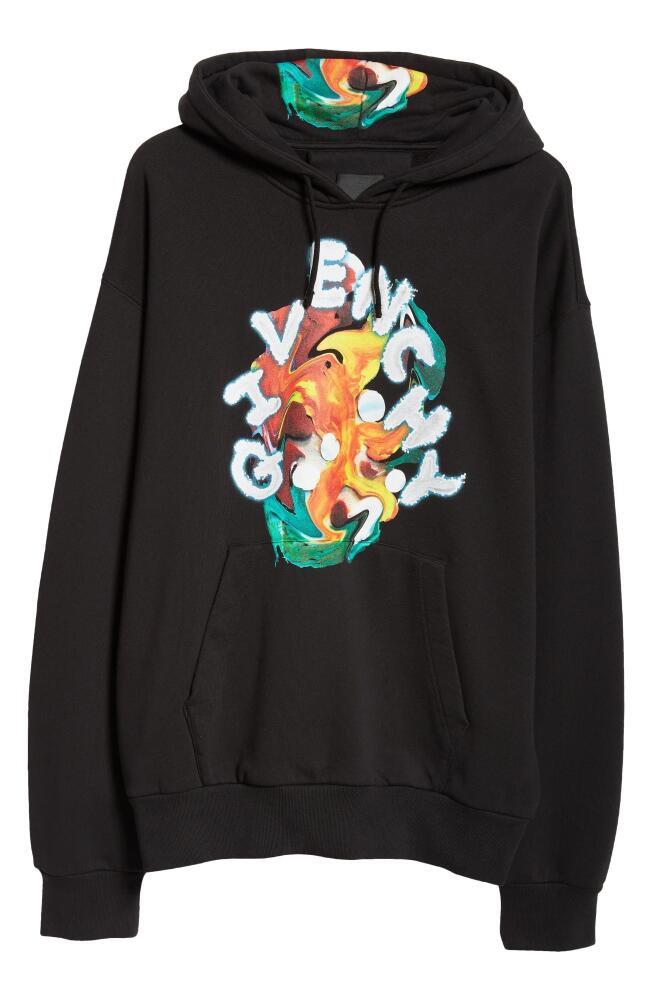 Givenchy Psychedelic Logo Cotton Graphic Hoodie in Black Cover