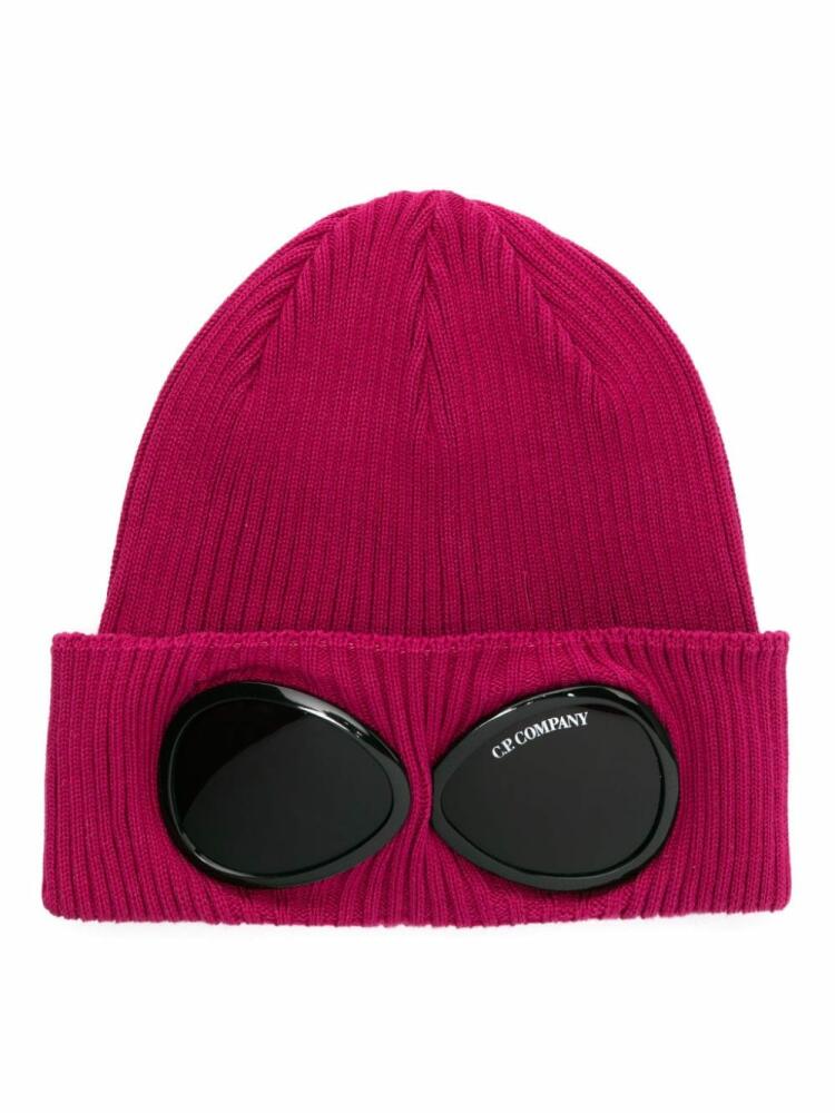 C.P. Company Goggles-detail ribbed beanie - Pink Cover