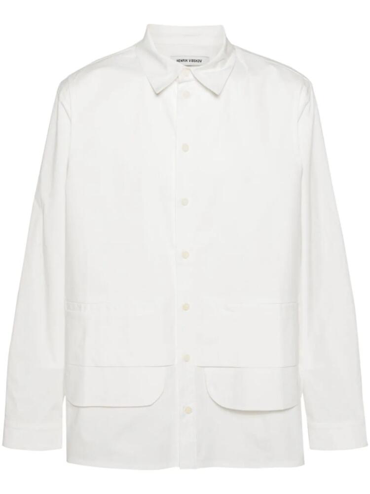 Henrik Vibskov Ants poplin layered shirt - White Cover