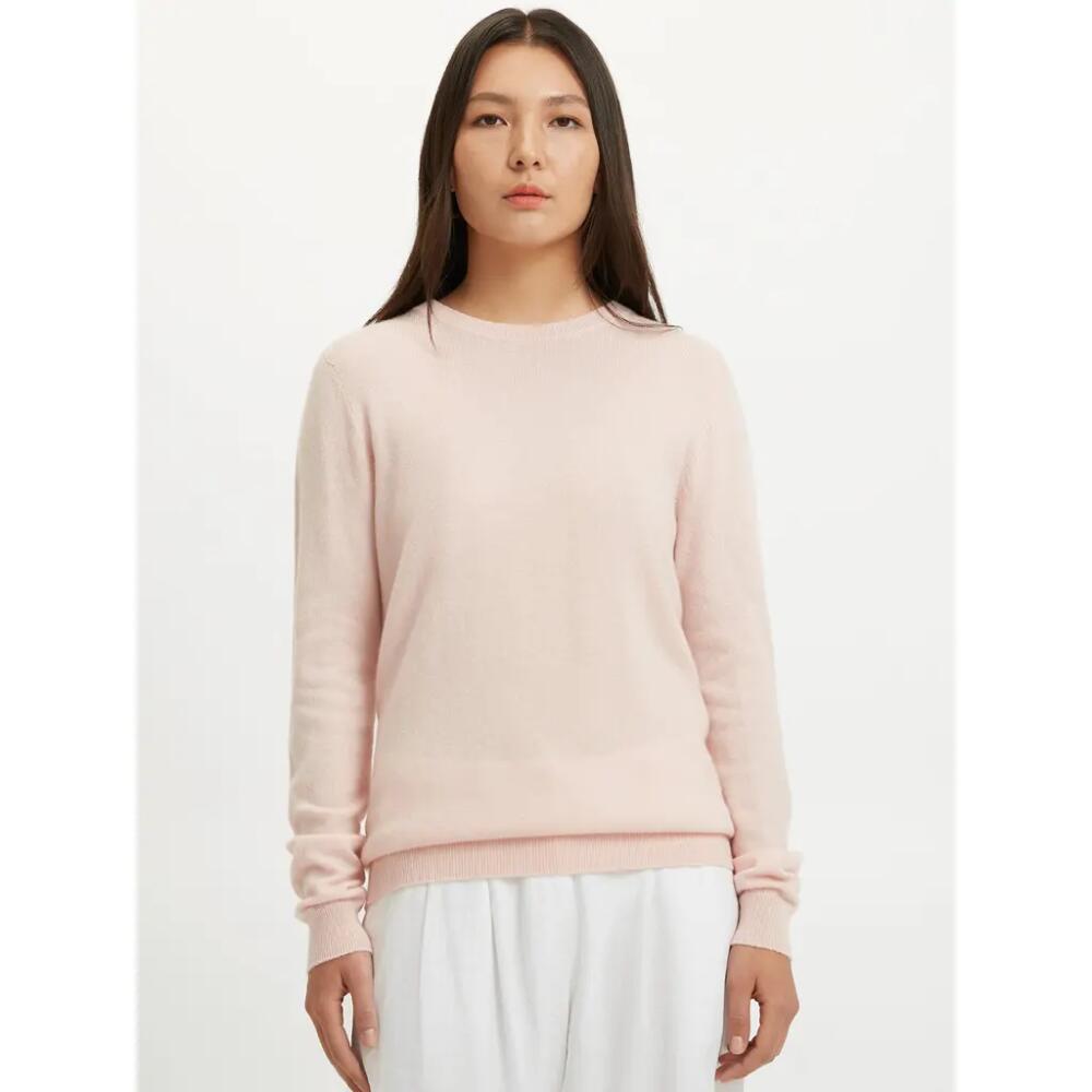 Gobi Cashmere Crew Neck Sweater in Rosewater Cover