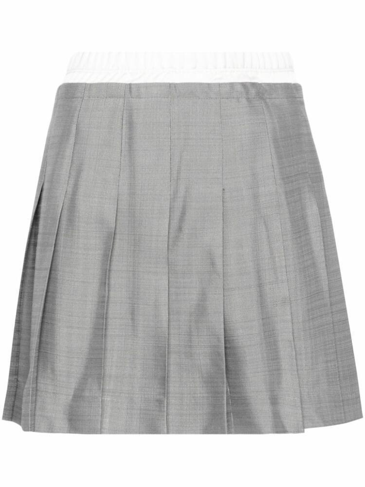 SANDRO tailored pleated miniskirt - Grey Cover