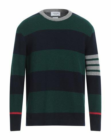 Thom Browne Man Sweater Green Virgin Wool Cover