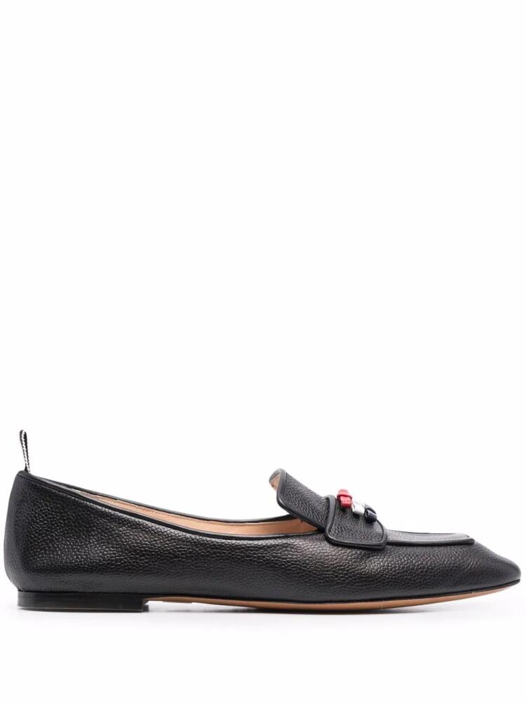 Thom Browne three-bow flat loafers - Black Cover