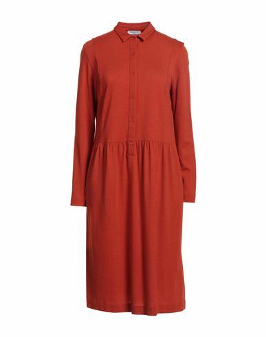 Rosso35 Woman Midi dress Rust Viscose, Wool, Polyamide Cover