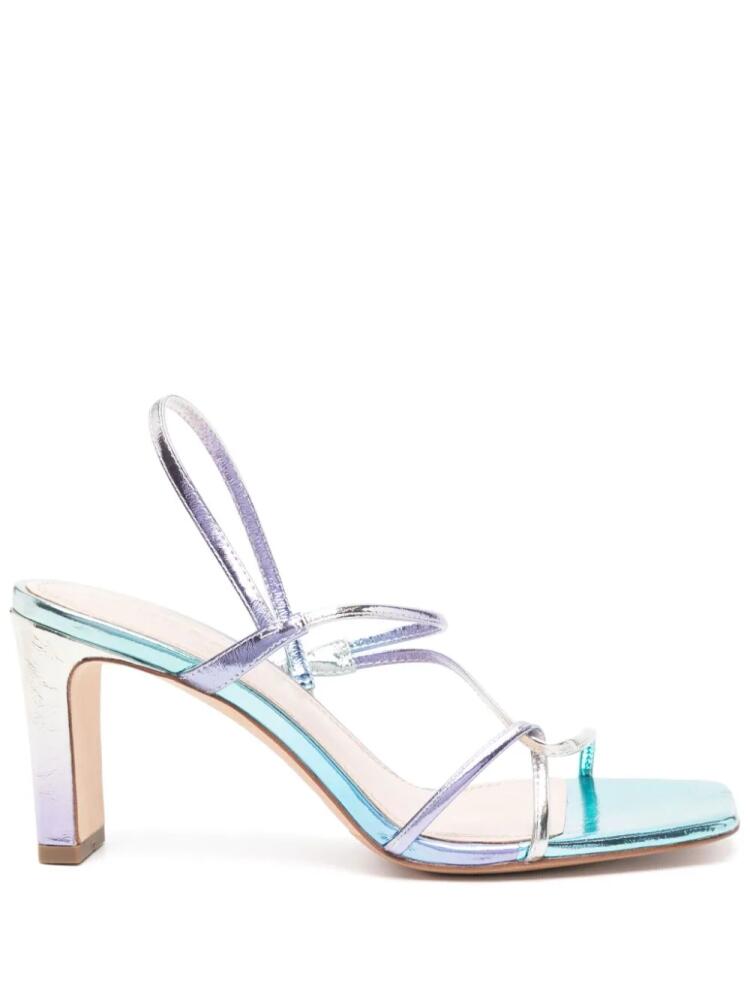 SANDRO Faye 80mm iridescent sandals - Blue Cover