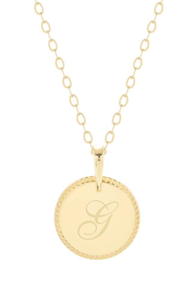 Brook and York Milia Initial Pendant Necklace in Gold G Cover