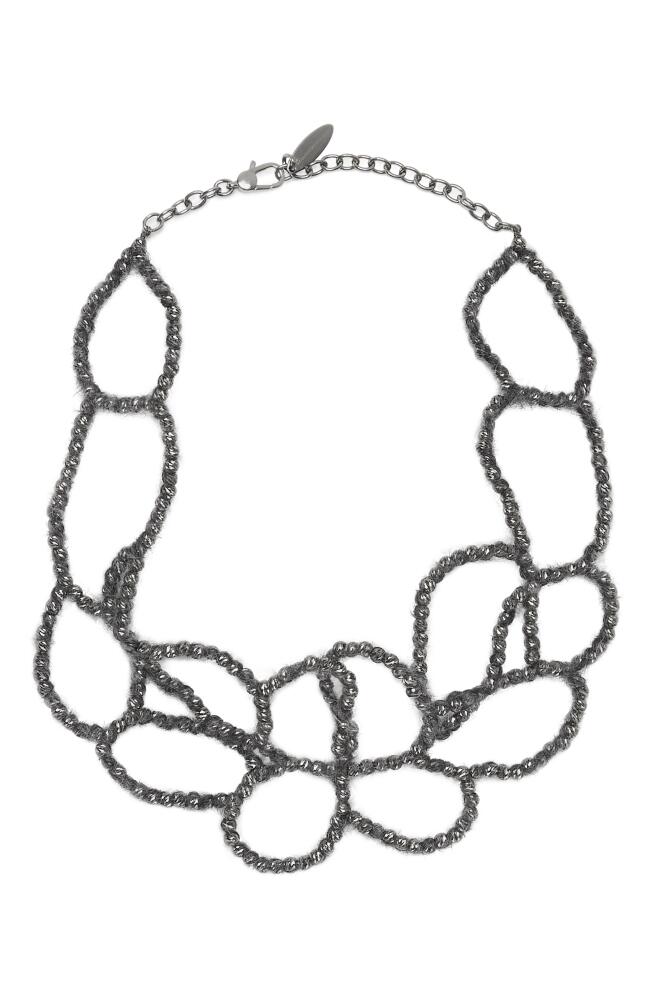 Brunello Cucinelli Ramage choker in Sterling Silver and mohair Cover