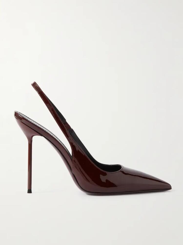 Paris Texas - Lidia Patent-leather Slingback Pumps - Burgundy Cover