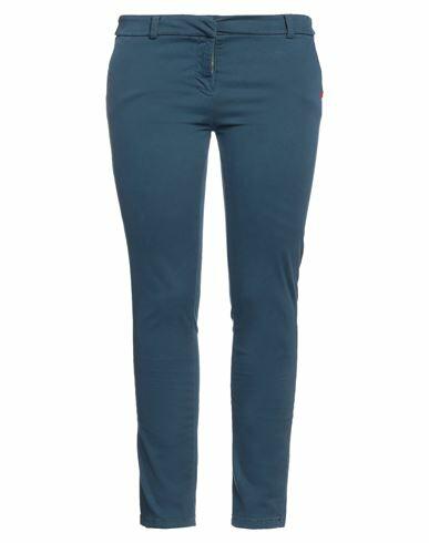 Kontatto Woman Pants Slate blue Cotton, Elastane Cover