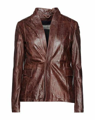 Giorgio Brato Woman Blazer Brown Soft Leather Cover