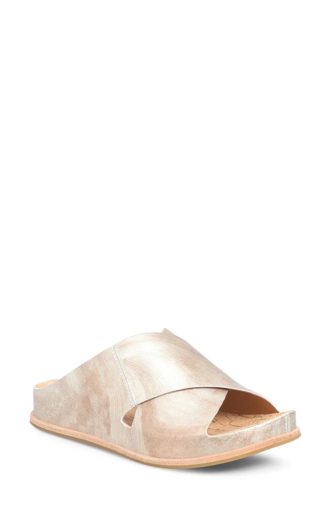 Kork-Ease Tutsi Slide Sandal in Light Gold Metallic Cover