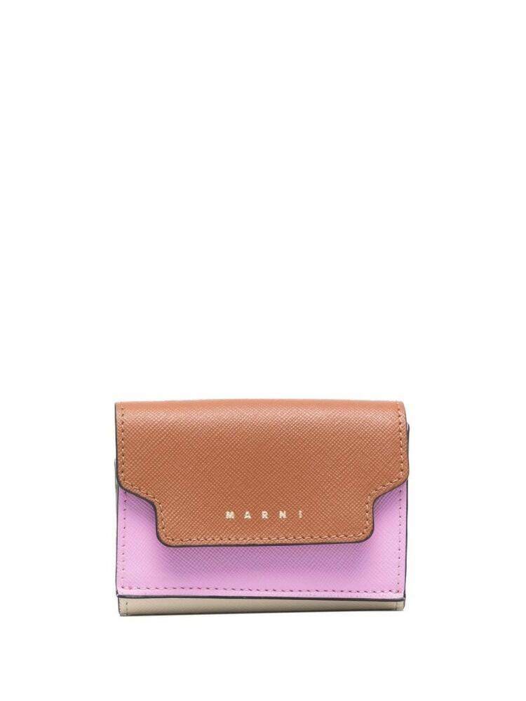 Marni colour-block tri-fold wallet - Pink Cover