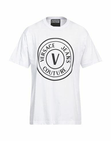 Versace Jeans Couture Man T-shirt White Cotton Cover