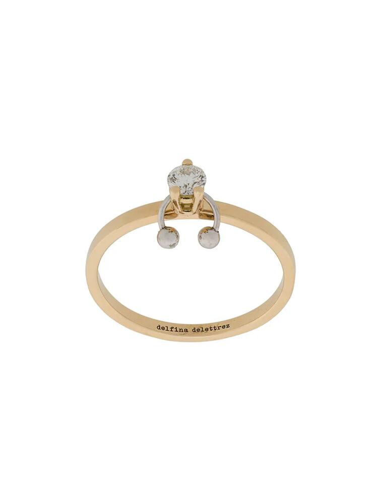 Delfina Delettrez 18kt yellow and white Two In One diamond ring - Gold Cover