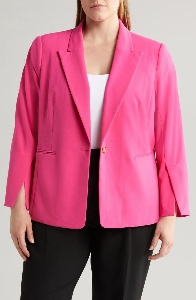 halogen(r) Split Cuff Blazer in Magenta Red Cover