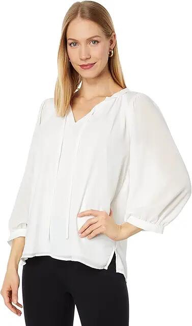 Vince Camuto Raglan Peasant Split-Neck Blouse (New Ivory) Women's Clothing Cover