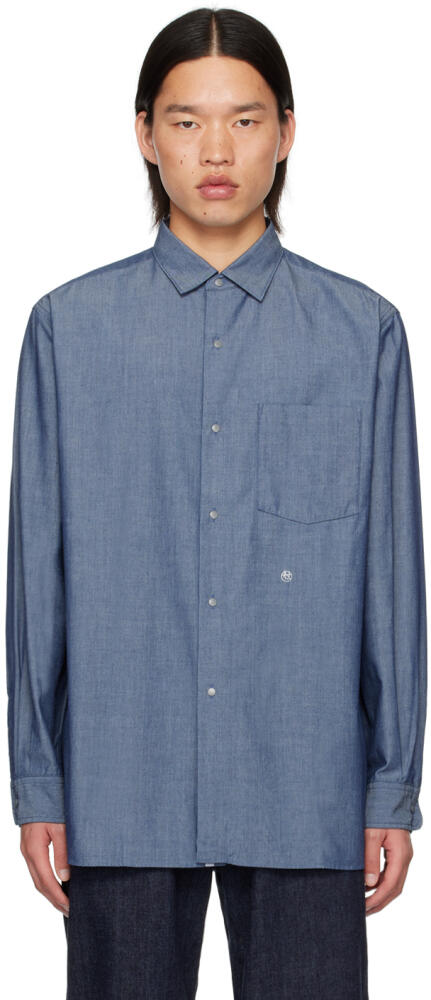 nanamica Indigo Spread Collar Shirt Cover