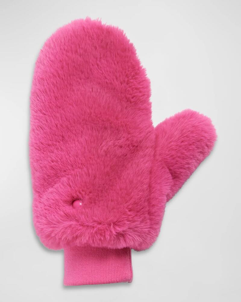 Fabulous Furs Le Mink Faux Fur Mittens Cover