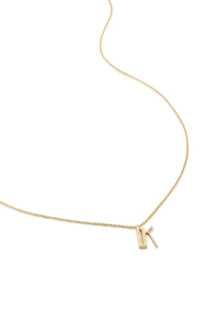 Monica Vinader Initial Pendant Necklace in Yellow Gold Cover