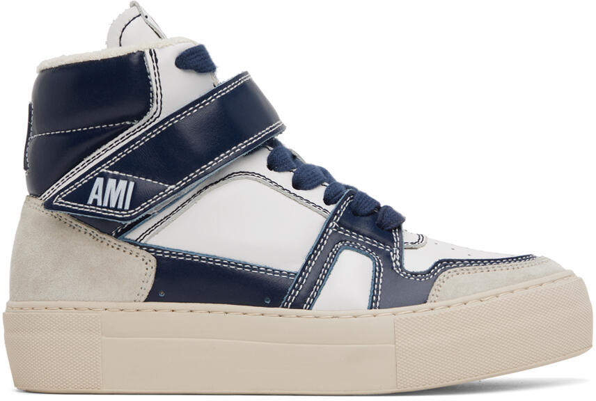 AMI Paris Navy & White Arcade Sneakers Cover