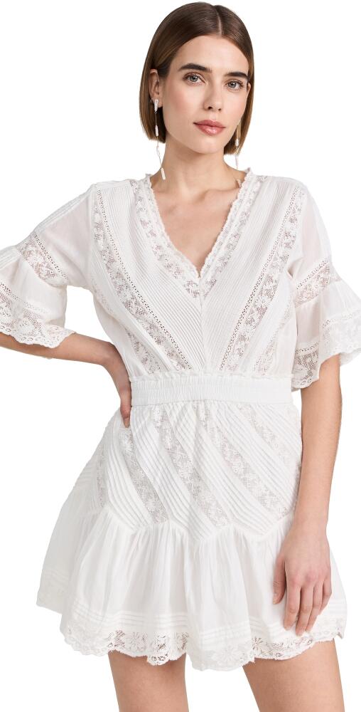 LoveShackFancy Calamina Dress Bright White Cover