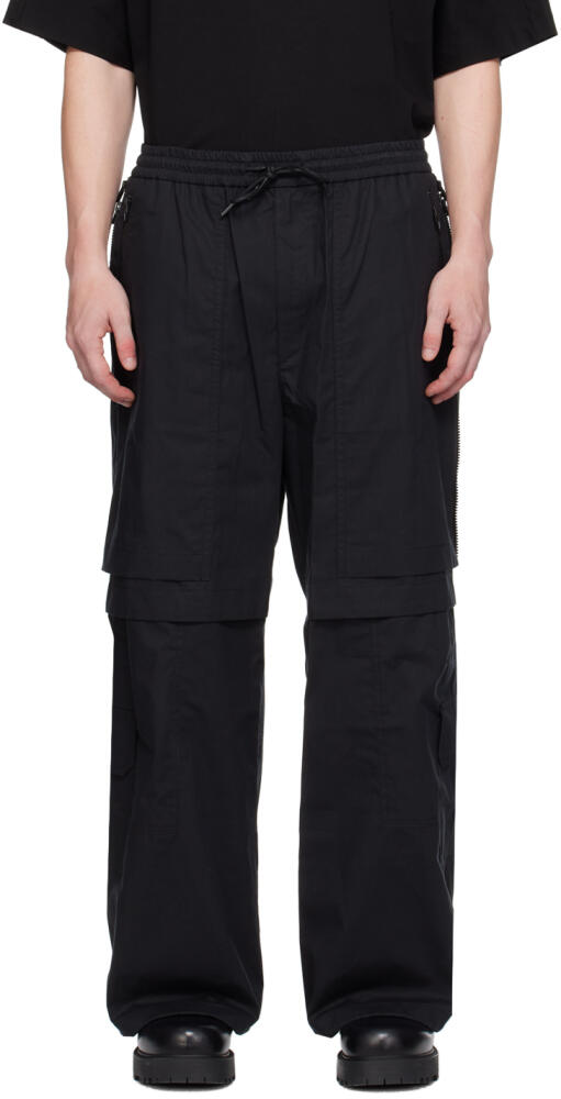 Juun.J Black Zip Vent Cargo Pants Cover