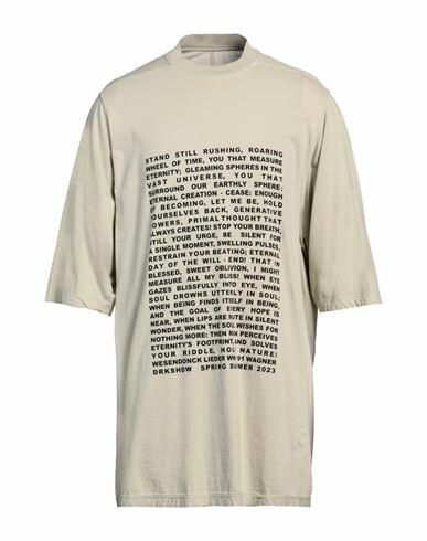 Drkshdw By Rick Owens Man T-shirt Beige Cotton Cover