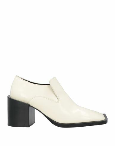 Jil Sander Woman Loafers Off white Leather Cover