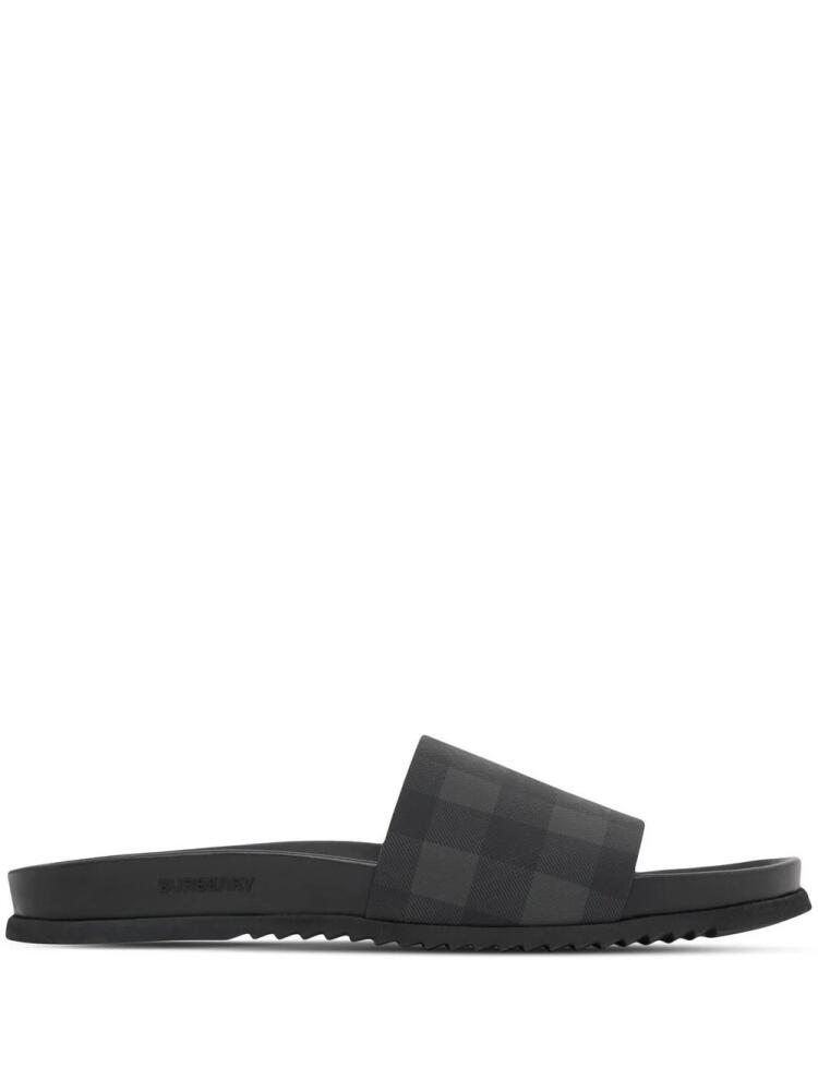 Burberry checked pool slides - Grey Cover