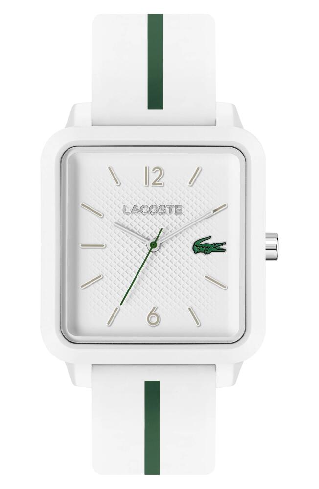 Lacoste Studio Silicone Strap Watch, 36mm in White Cover